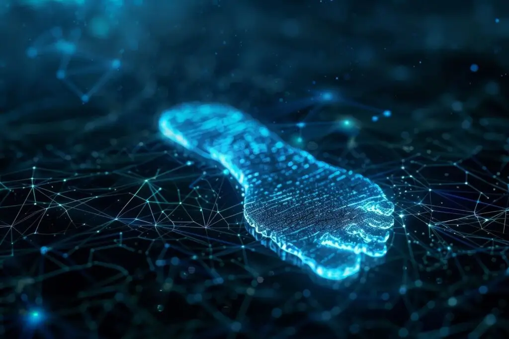 A symbolic representation of a digital footprint