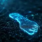 A symbolic representation of a digital footprint