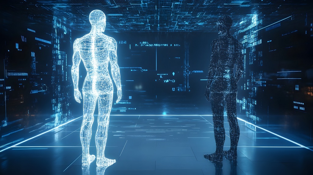 Digital doppelgängers’ representation in a futuristic setting