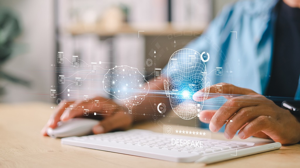 Symbolical representation of detecting AI hacking and deepfakes