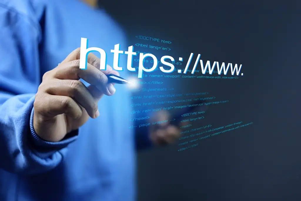 A domain concept with a programmer coding HTML